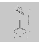 Magnetic rail lamps - Maytoni Plato Exility LED Rail Plate Lamp 708lm 3000K Black TR123-2-15W3K-B. - product 2