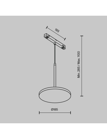 Maytoni Plato Lampa Talerz do Szyny Exility LED 708lm 3000K Czarny TR123-2-15W3K-B - produkt 2