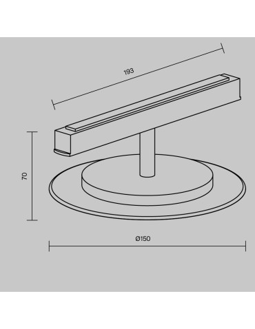 Maytoni Relax LED Exility Rail Plate Lamp 139lm 3000K Brass TR107-2-5W3K-BS - product 2
