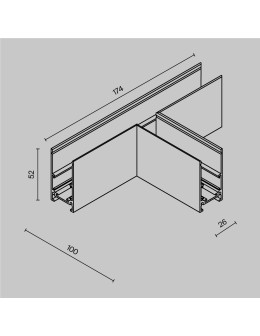 Maytoni T-connector for Exility LED rail Black TRA034CT-41B-DE - product 2