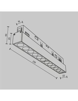 Maytoni Points Lampa Liniowa do Szyny Exility LED 760lm 2700K Czarny TR031-2-12W2.7K-B - produkt 2