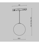 Magnetic rail lamps - Maytoni Luna Ball for Exility LED Rail 350lm 2700K-6000K Black TR039-4-5WTW-DD2-B - product 2