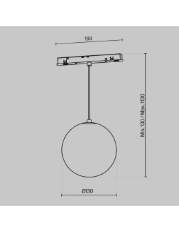 Maytoni Luna Kula do Szyny Exility LED 350lm 2700K-6000K Czarny TR039-4-5WTW-DD2-B - produkt 2