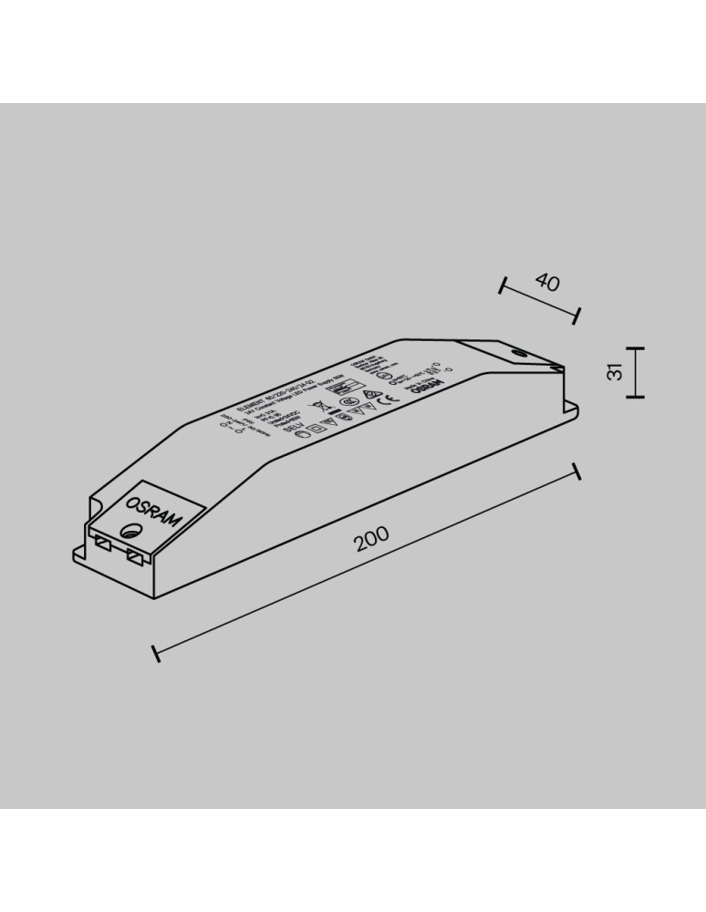 Flarity System Accessories - Maytoni Flarity System Power Supply 60W White 60-220-240-24-G2 - product kolory-swiatla.pl 2
