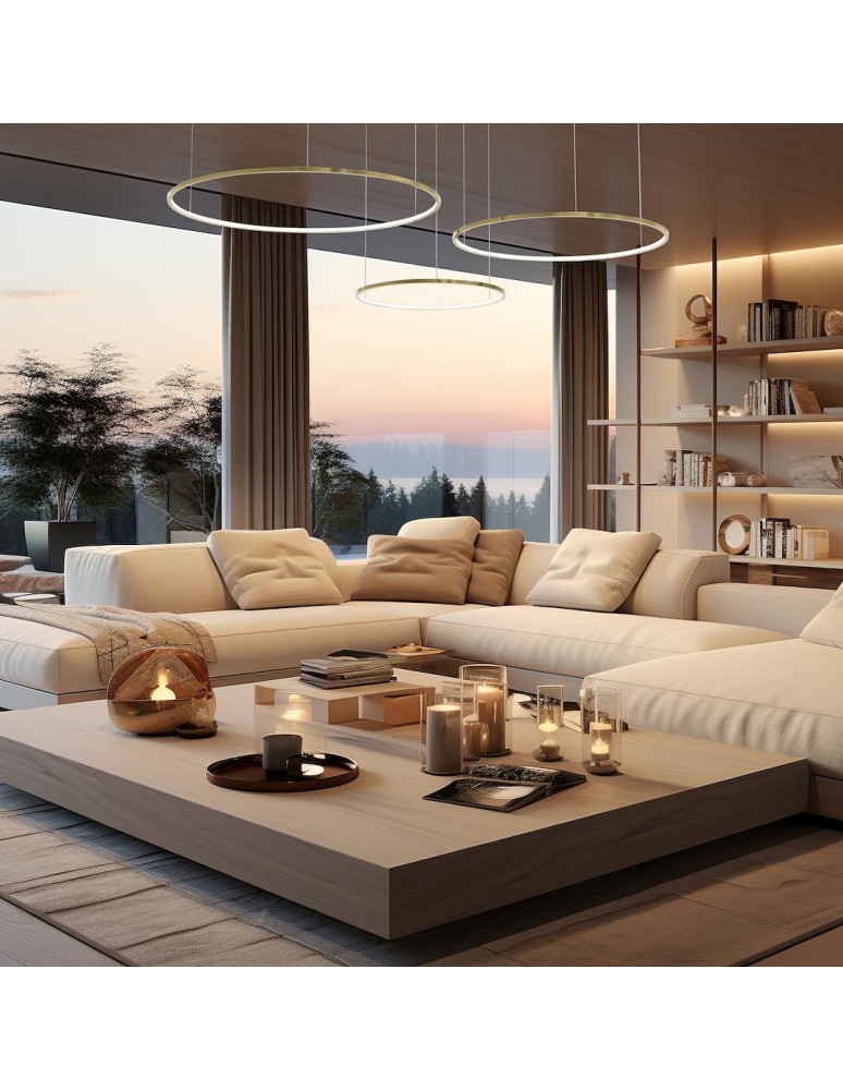 Pendant lamps circles - Milagro Saturno Gold 100W LED pendant lamp ML0847 - product kolory-swiatla.pl 3