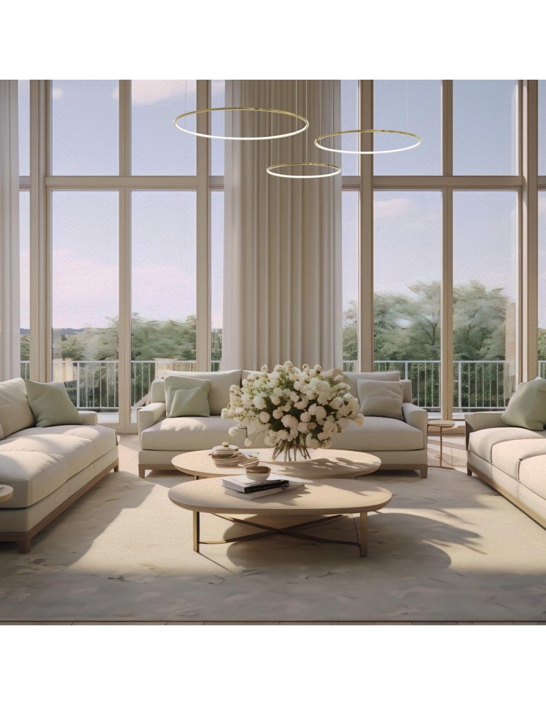 Pendant lamps circles - Milagro Saturno Gold 100W LED pendant lamp ML0847 - product kolory-swiatla.pl 4