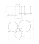 Pendant lamps circles - Milagro Saturno Gold 100W LED pendant lamp ML0847 - product 5