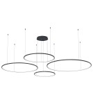 Pendant lamps circles - Milagro Saturno Black 120W LED pendant lamp ML0848 - product 1