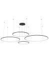 Milagro Saturno Black 120W LED pendant lamp ML0848