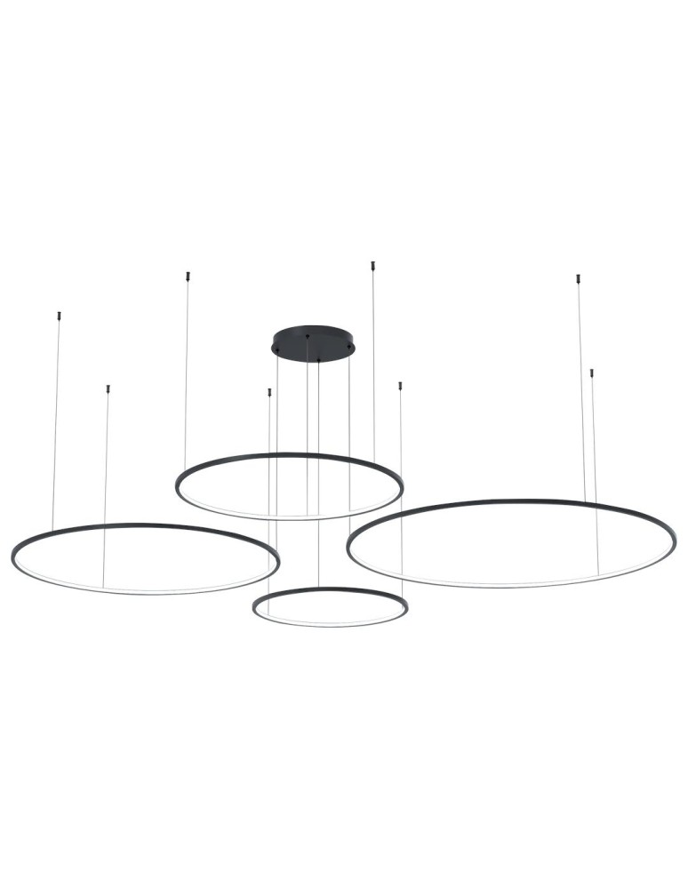 Pendant lamps circles - Milagro Saturno Black 120W LED pendant lamp ML0848 - product kolory-swiatla.pl 6