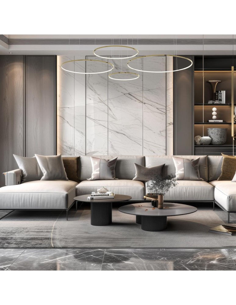 Pendant lamps circles - Milagro Saturno Gold 120W LED pendant lamp ML0849 - product kolory-swiatla.pl 4