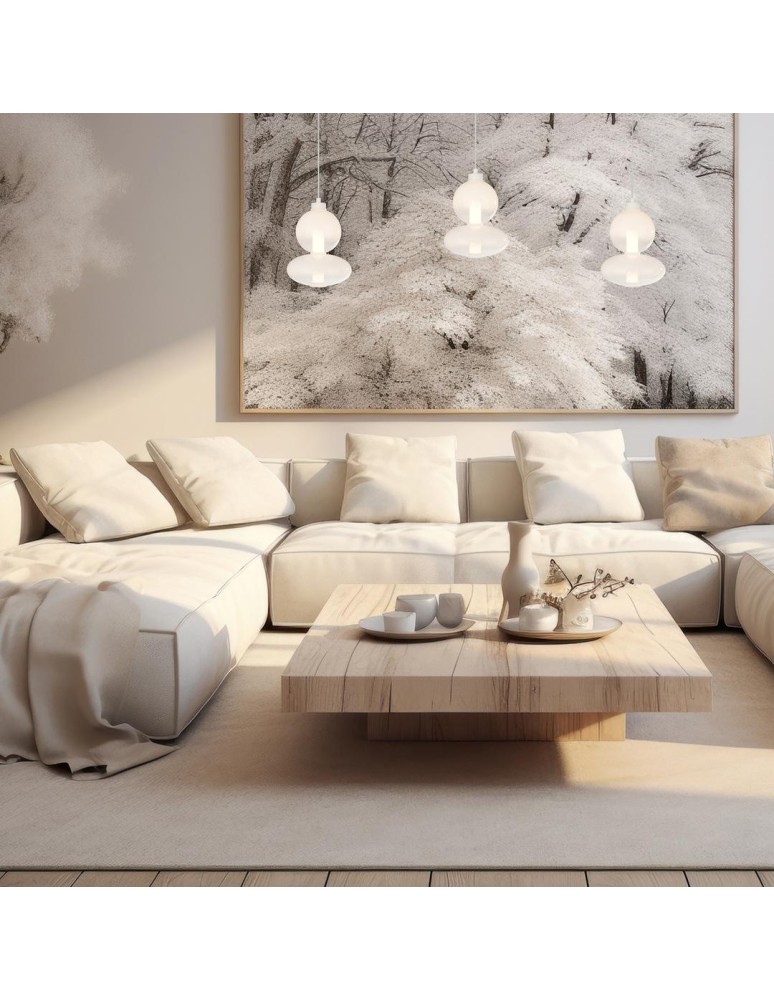 Single pendant lamps - Milagro DAPHNE WHITE 12W pendant lamp ML0862 - product kolory-swiatla.pl 4