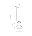 Single pendant lamps - Milagro DAPHNE WHITE 12W pendant lamp ML0862 - product 5