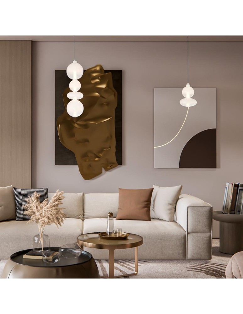 Single pendant lamps - Milagro DAPHNE WHITE 36W pendant lamp ML0863 - product kolory-swiatla.pl 3