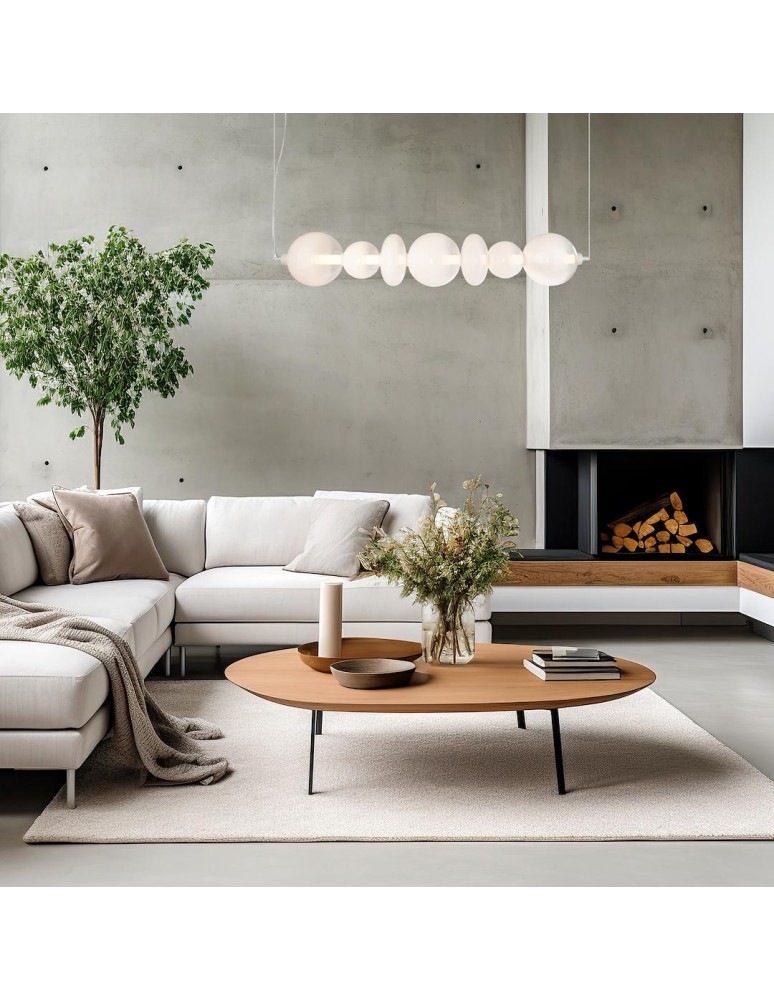 Pendant lamps over the island - Milagro DAPHNE WHITE 40W pendant lamp ML0864 - product kolory-swiatla.pl 3