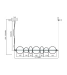 Pendant lamps over the island - Milagro DAPHNE WHITE 40W pendant lamp ML0864 - product 5