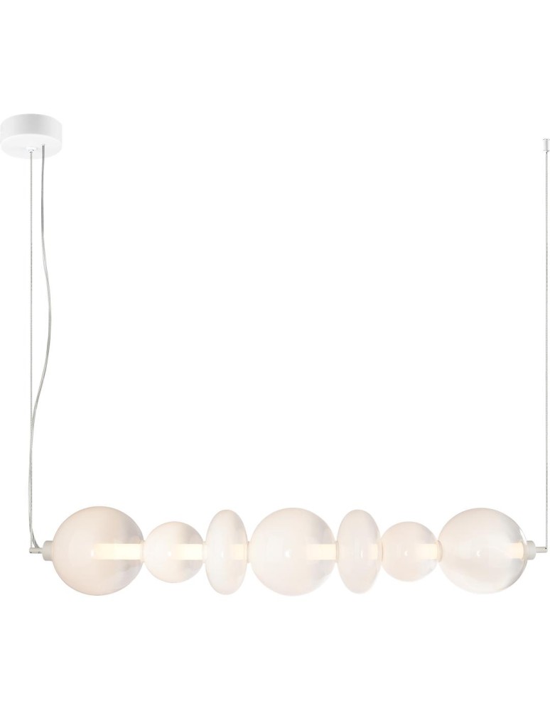 Pendant lamps over the island - Milagro DAPHNE WHITE 40W pendant lamp ML0864 - product kolory-swiatla.pl 6