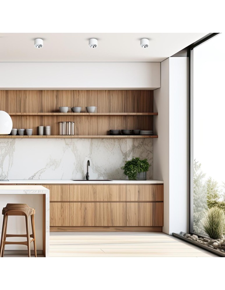 Round ceiling luminaires - Milagro Redondo surface mounted luminaire White 1xAR111 GU10 ML1075 - product kolory-swiatla.pl 6