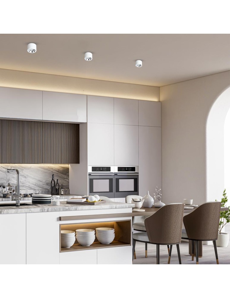 Round ceiling luminaires - Milagro Redondo surface mounted luminaire White 1xAR111 GU10 ML1075 - product kolory-swiatla.pl 7