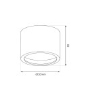 Round ceiling luminaires - Milagro Redondo surface mounted luminaire White 1xAR111 GU10 ML1075 - product 8