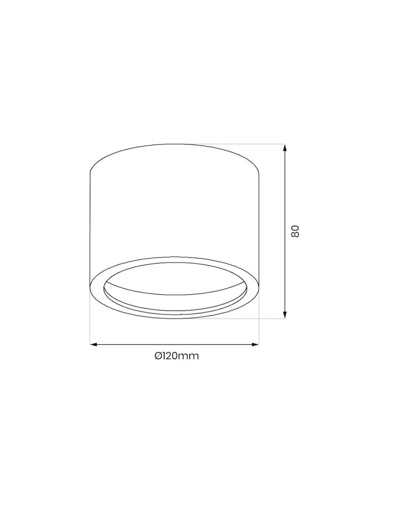 Round ceiling luminaires - Milagro Redondo surface mounted luminaire White 1xAR111 GU10 ML1075 - product kolory-swiatla.pl 8