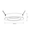 Round flush-mounted lamps - Milagro Redondo flush mount luminaire White 1xAR111 GU10 ML1077 - product 8