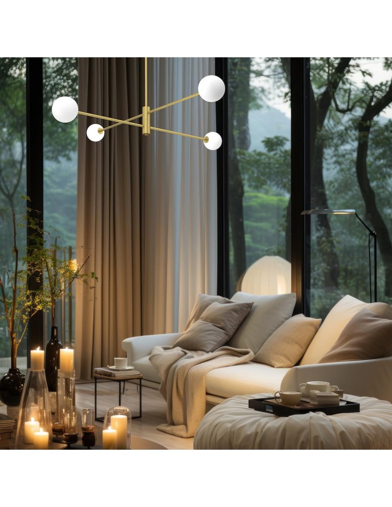 Ceiling lamps spheres - Milagro DORI GOLD 4xG9 ceiling lamp MLP8573 - product kolory-swiatla.pl 4