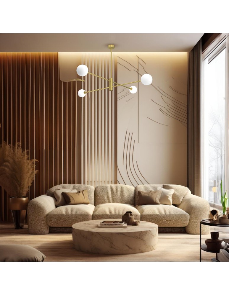 Ceiling lamps spheres - Milagro DORI GOLD 4xG9 ceiling lamp MLP8573 - product kolory-swiatla.pl 5