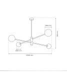 Ceiling lamps spheres - Milagro DORI GOLD 4xG9 ceiling lamp MLP8573 - product 6