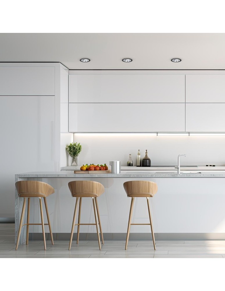 Round flush-mounted lamps - Milagro Redondo flush mount luminaire Black 1xAR111 GU10 ML1076 - product kolory-swiatla.pl 6