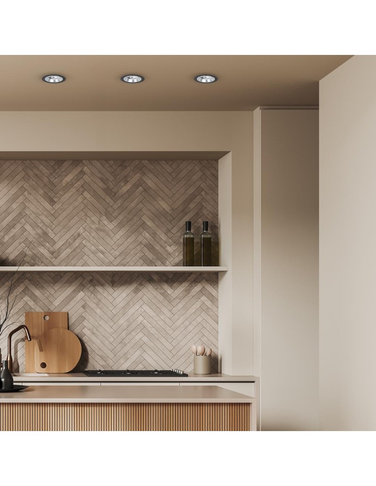 Round flush-mounted lamps - Milagro Redondo flush mount luminaire Black 1xAR111 GU10 ML1076 - product kolory-swiatla.pl 7