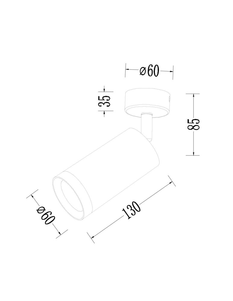 Spotlight ceiling lamps - Milagro Luminaire Mica Spot Gold 1xGU10 ML1143 - product kolory-swiatla.pl 4