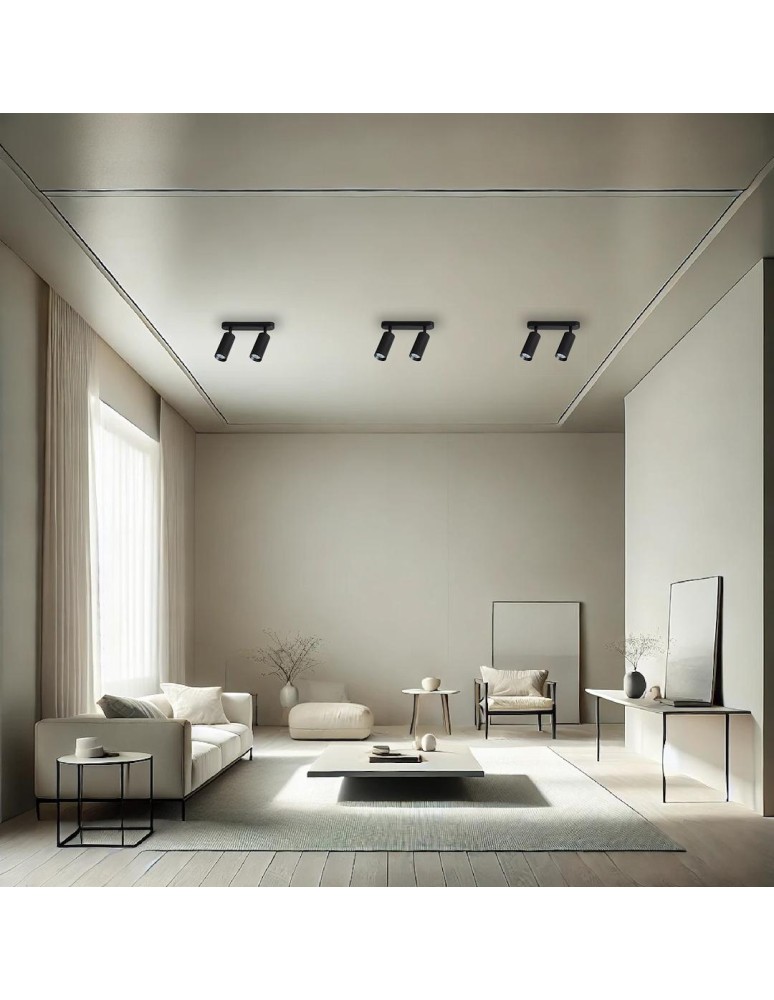 Spotlight ceiling lamps - Milagro Luminaire Mica Spot Black 2xGU10 ML1144 - product kolory-swiatla.pl 3