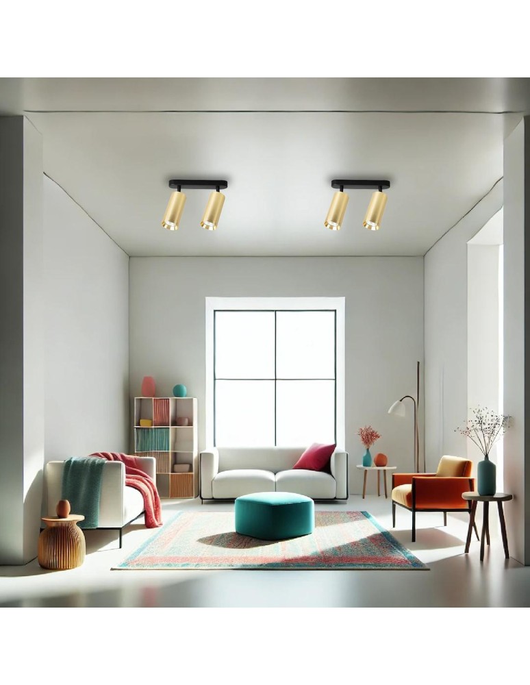 Spotlight ceiling lamps - Milagro Luminaire Mica Spot Gold 2xGU10 ML1146 - product kolory-swiatla.pl 3