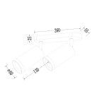 Spotlight ceiling lamps - Milagro Luminaire Mica Spot Gold 2xGU10 ML1146 - product 4