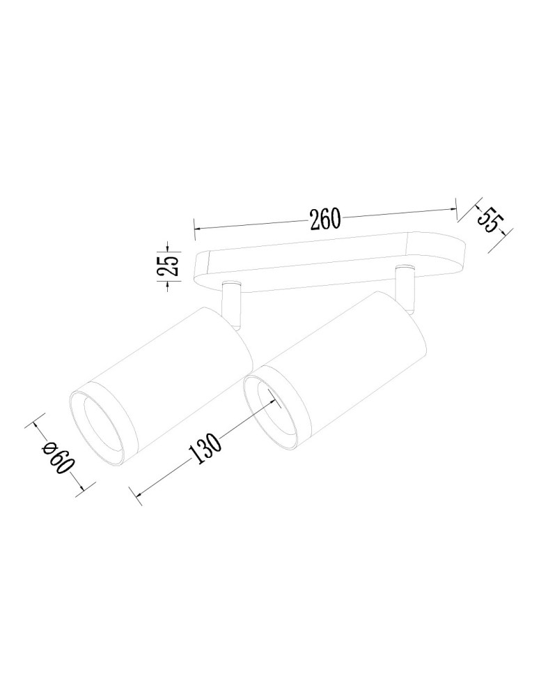Spotlight ceiling lamps - Milagro Luminaire Mica Spot Gold 2xGU10 ML1146 - product kolory-swiatla.pl 4