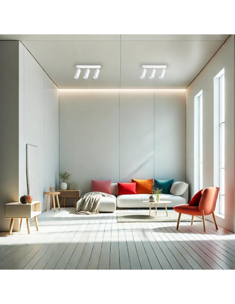 Spotlight ceiling lamps - Milagro Luminaire Mica Spot White 3xGU10 ML1148 - product kolory-swiatla.pl 3