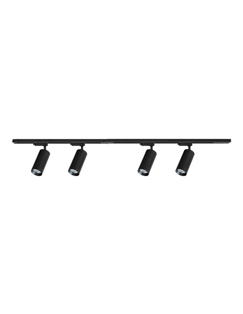 Ready-made rail kits - Milagro Mica Track Set Black 4xGU10 1.5m ML1150 - product kolory-swiatla.pl 1