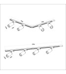Ready-made rail kits - Milagro Mica Track Set Black 4xGU10 1.5m ML1150 - product 6
