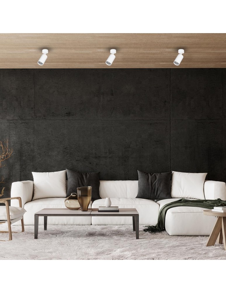 Spotlight ceiling lamps - Milagro Pipe Spot Luminaire White 1xGU10 ML1157 - product kolory-swiatla.pl 3