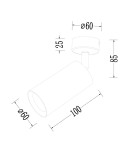 Spotlight ceiling lamps - Milagro Pipe Spot Luminaire White 1xGU10 ML1157 - product 4