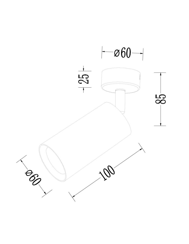 Spotlight ceiling lamps - Milagro Luminaire Pipe Spot Gold 1xGU10 ML1158 - product kolory-swiatla.pl 4