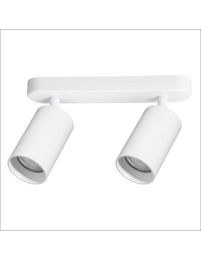 Spotlight ceiling lamps - Milagro Pipe Spot Luminaire White 2xGU10 ML1160 - product kolory-swiatla.pl 1