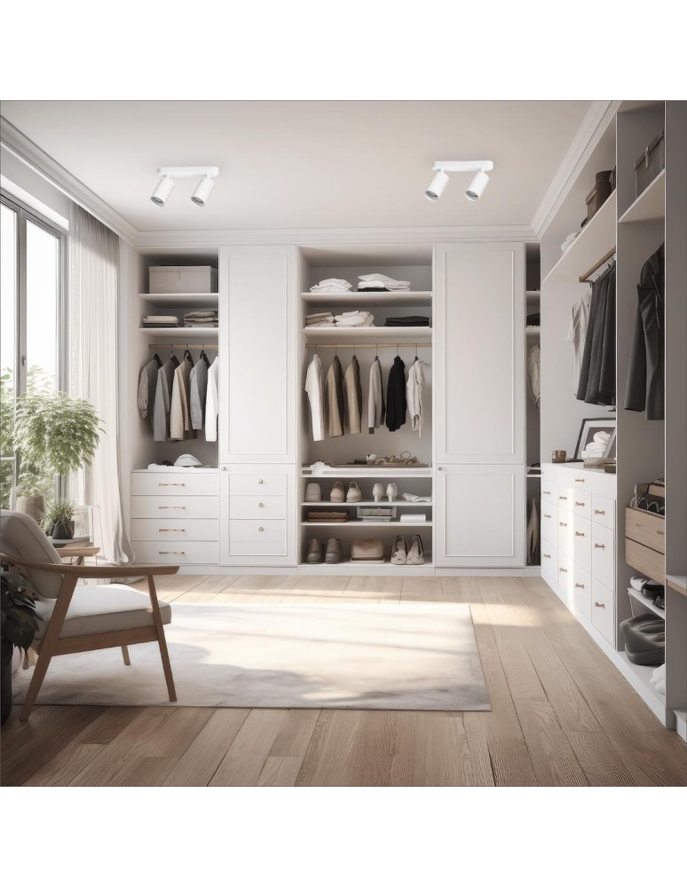 Spotlight ceiling lamps - Milagro Pipe Spot Luminaire White 2xGU10 ML1160 - product kolory-swiatla.pl 3