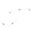 Spotlight ceiling lamps - Milagro Pipe Spot Luminaire White 2xGU10 ML1160 - product 4