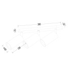 Spotlight ceiling lamps - Milagro Pipe Spot Luminaire Black 3xGU10 ML1162 - product 4