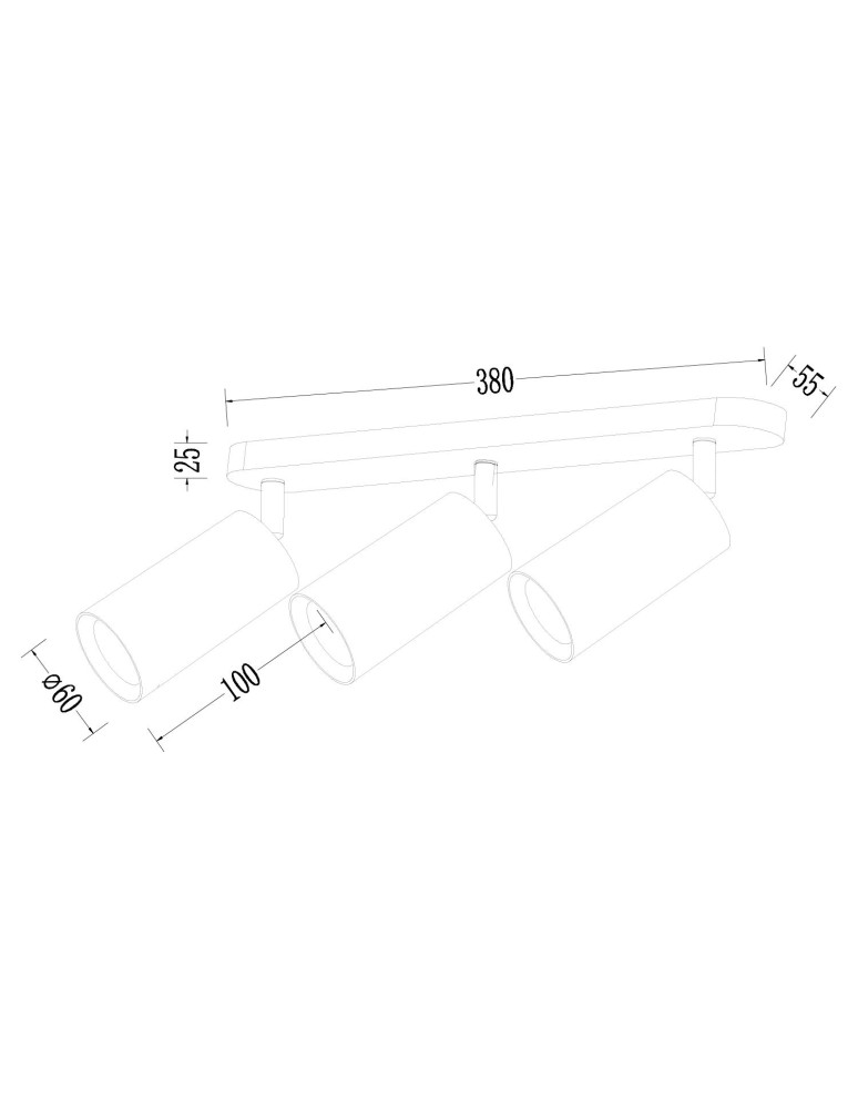 Spotlight ceiling lamps - Milagro Pipe Spot Luminaire Black 3xGU10 ML1162 - product kolory-swiatla.pl 4