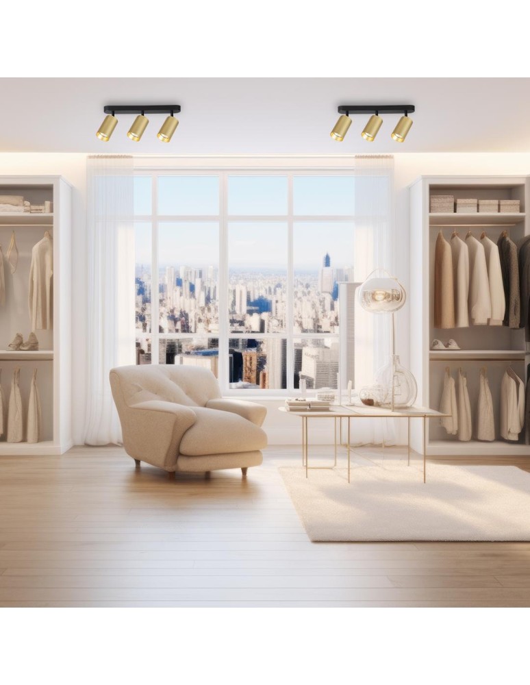 Spotlight ceiling lamps - Milagro Pipe Spot Luminaire Gold 3xGU10 ML1164 - product kolory-swiatla.pl 3