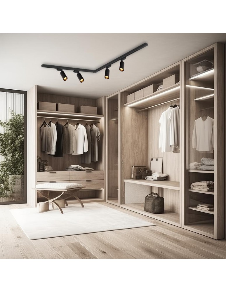 Ready-made rail kits - Milagro Pipe Track Set Black 4xGU10 1.5m ML1165 - product kolory-swiatla.pl 7