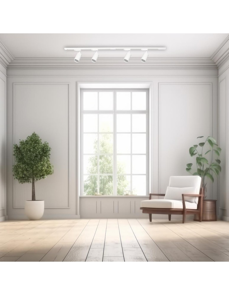 Ready-made rail kits - Milagro Pipe Track Set White 4xGU10 1.5m ML1166 - product kolory-swiatla.pl 5